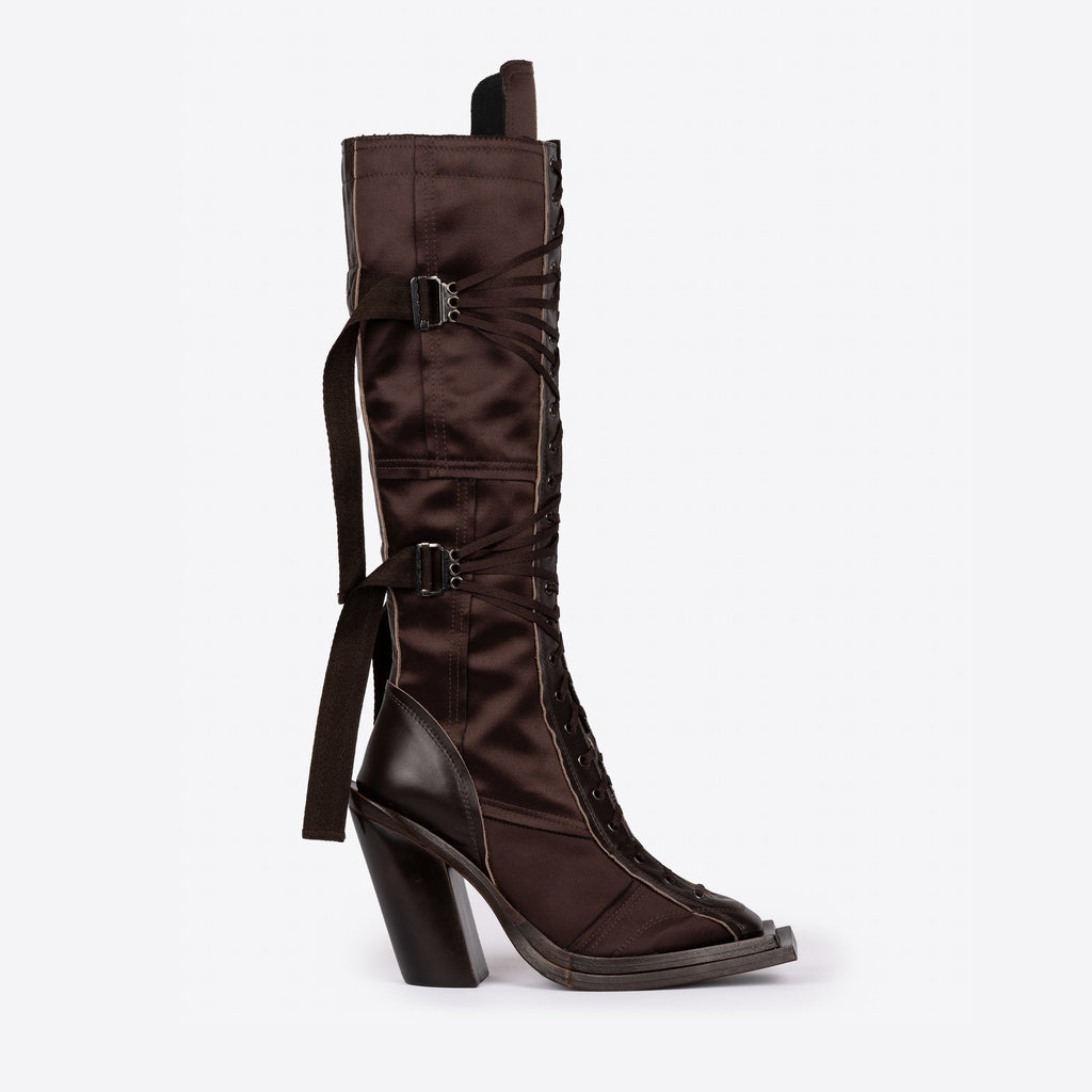 靴 ANDMARY Elina ribbon long boots Black 38 ANDMARY】Elina ribbon long boots