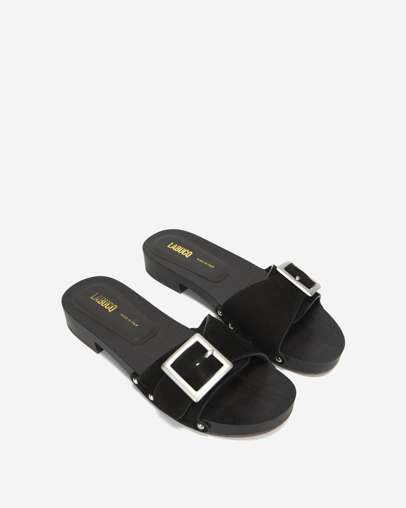 Hester Sandal Black Nubuck – Labucq