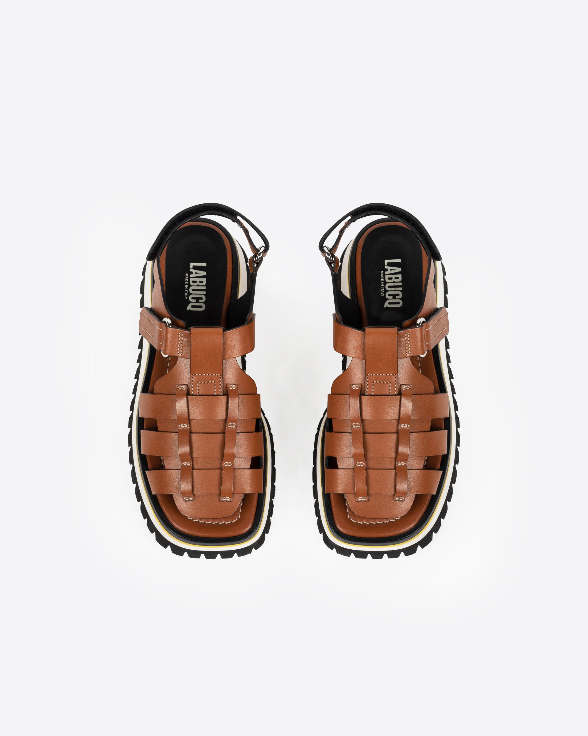 Boomer Tan Leather Fisherman Sandal, Made in Italy – Labucq