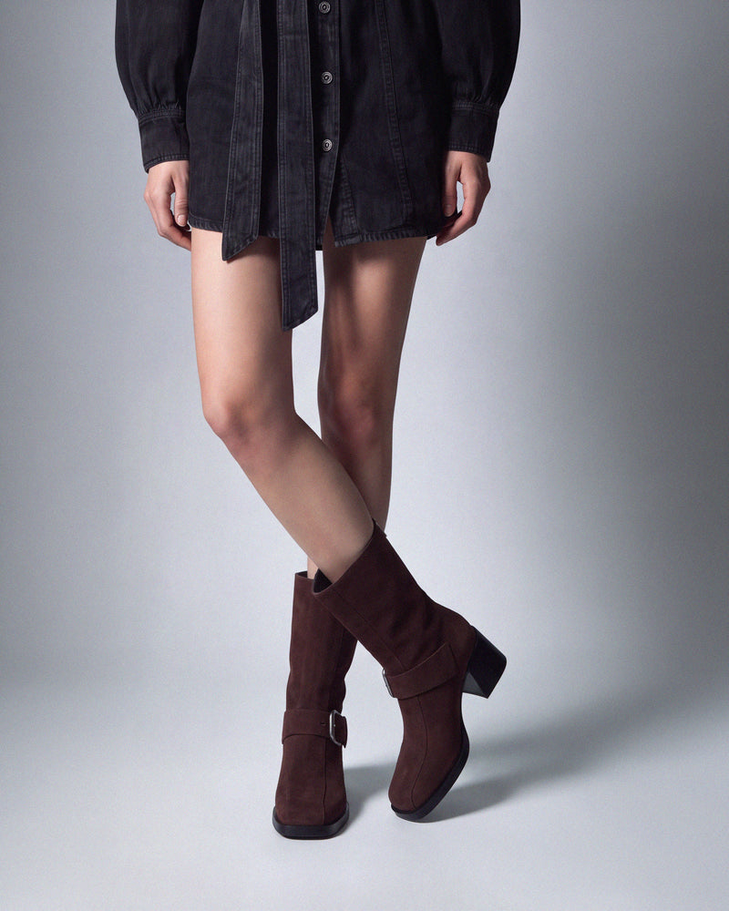 Janis Boot Moka Water-Resistant Suede