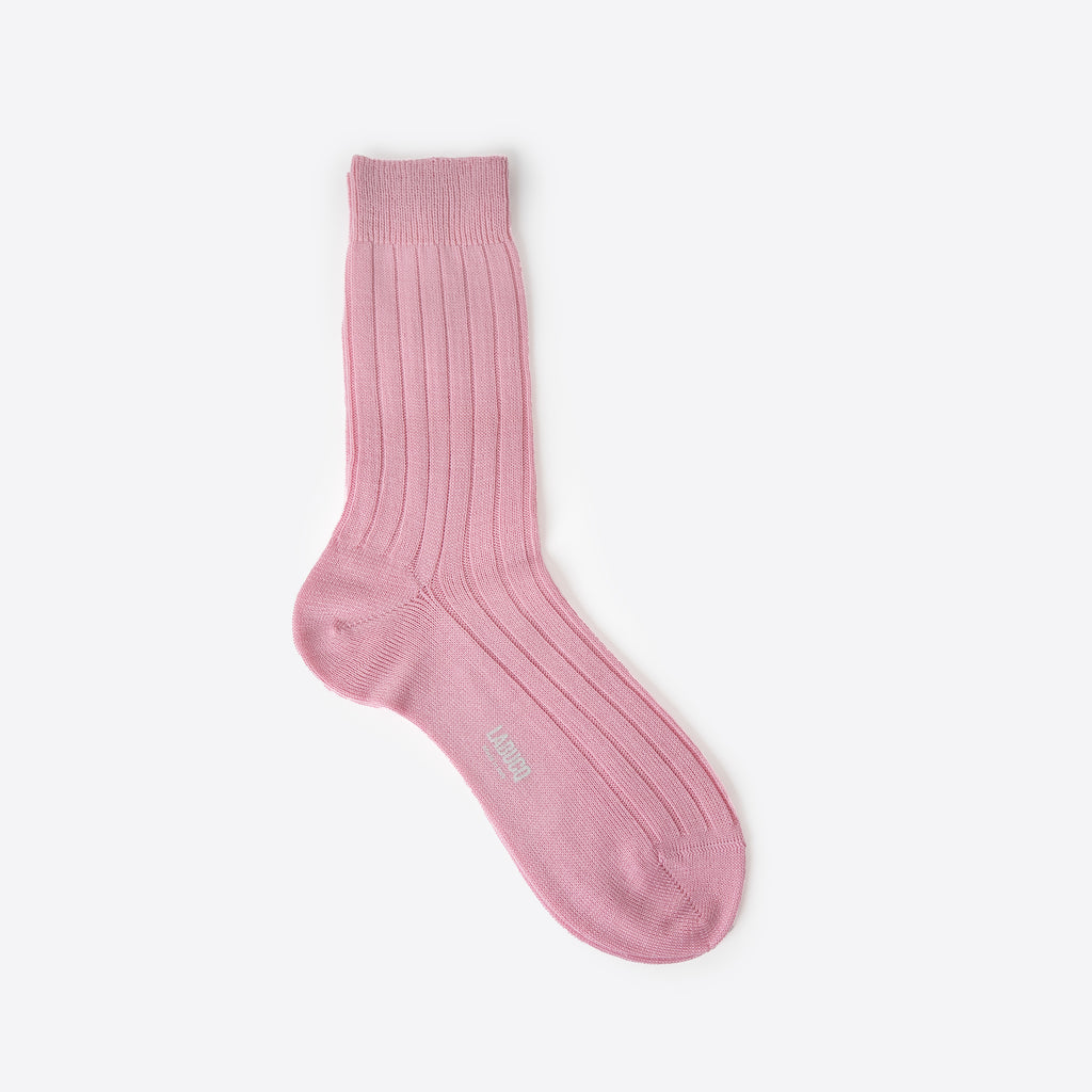 Merino Rib Sock Pink – Labucq