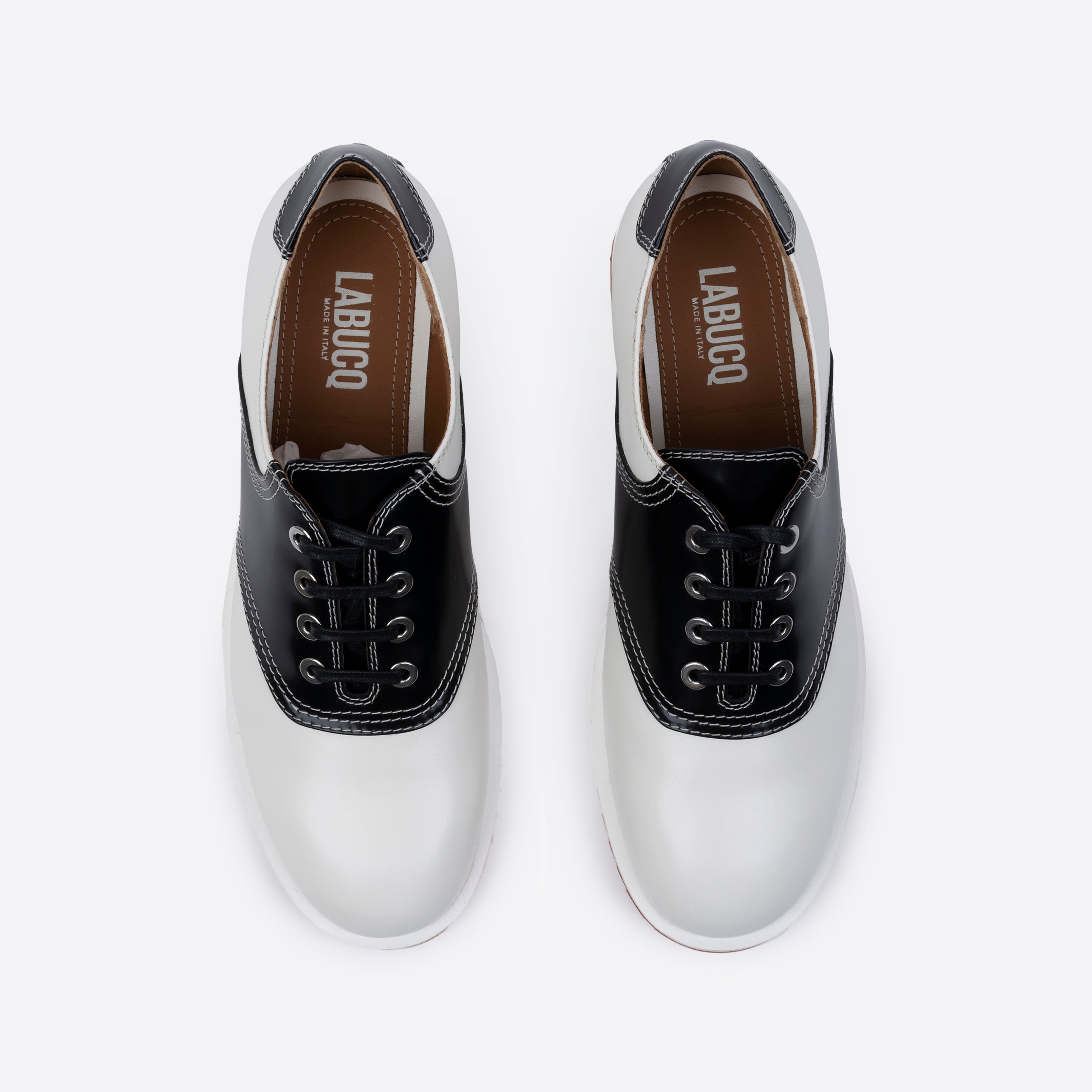 Saddle Shoe Black White – Labucq