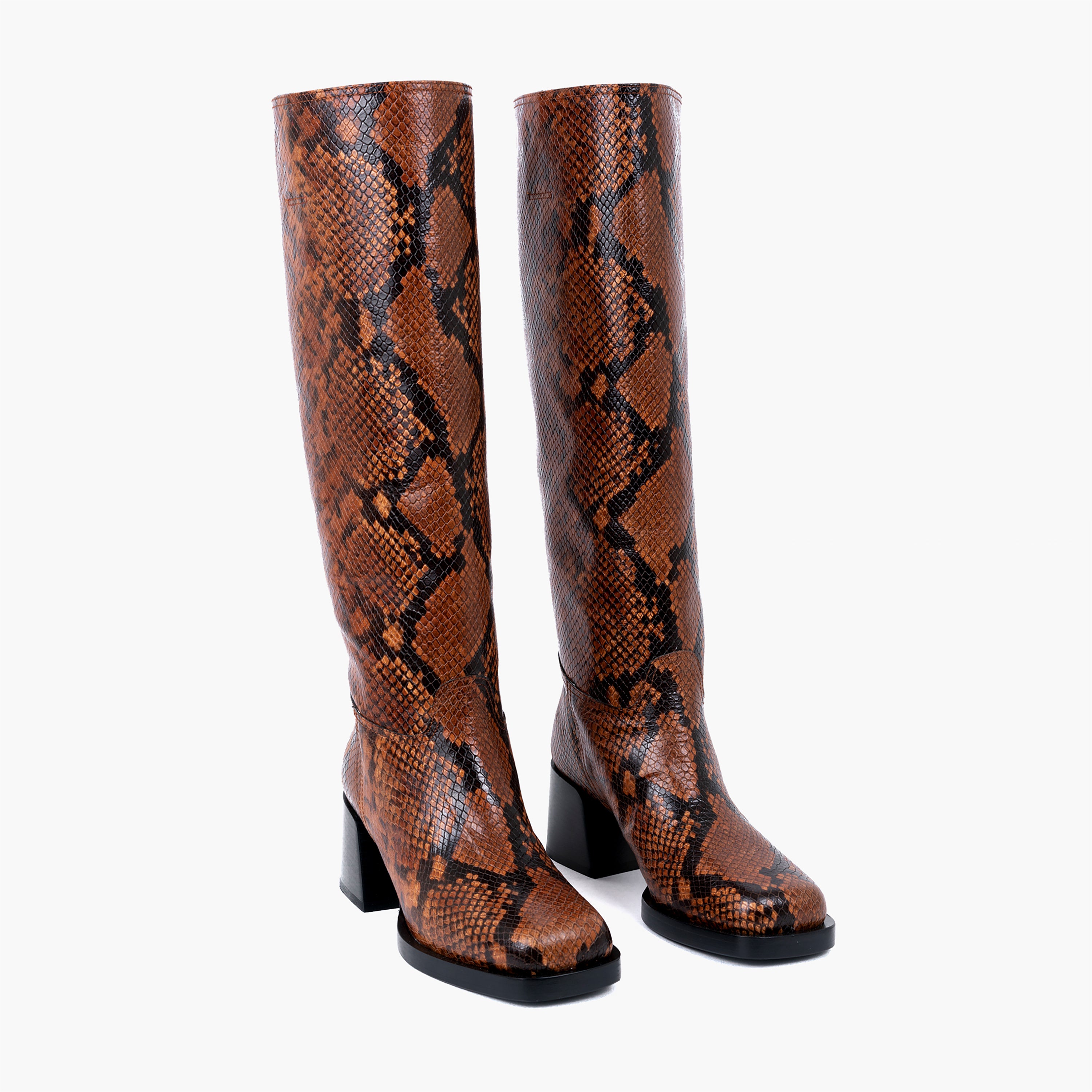 Joan High Boot Caramel Python Labucq