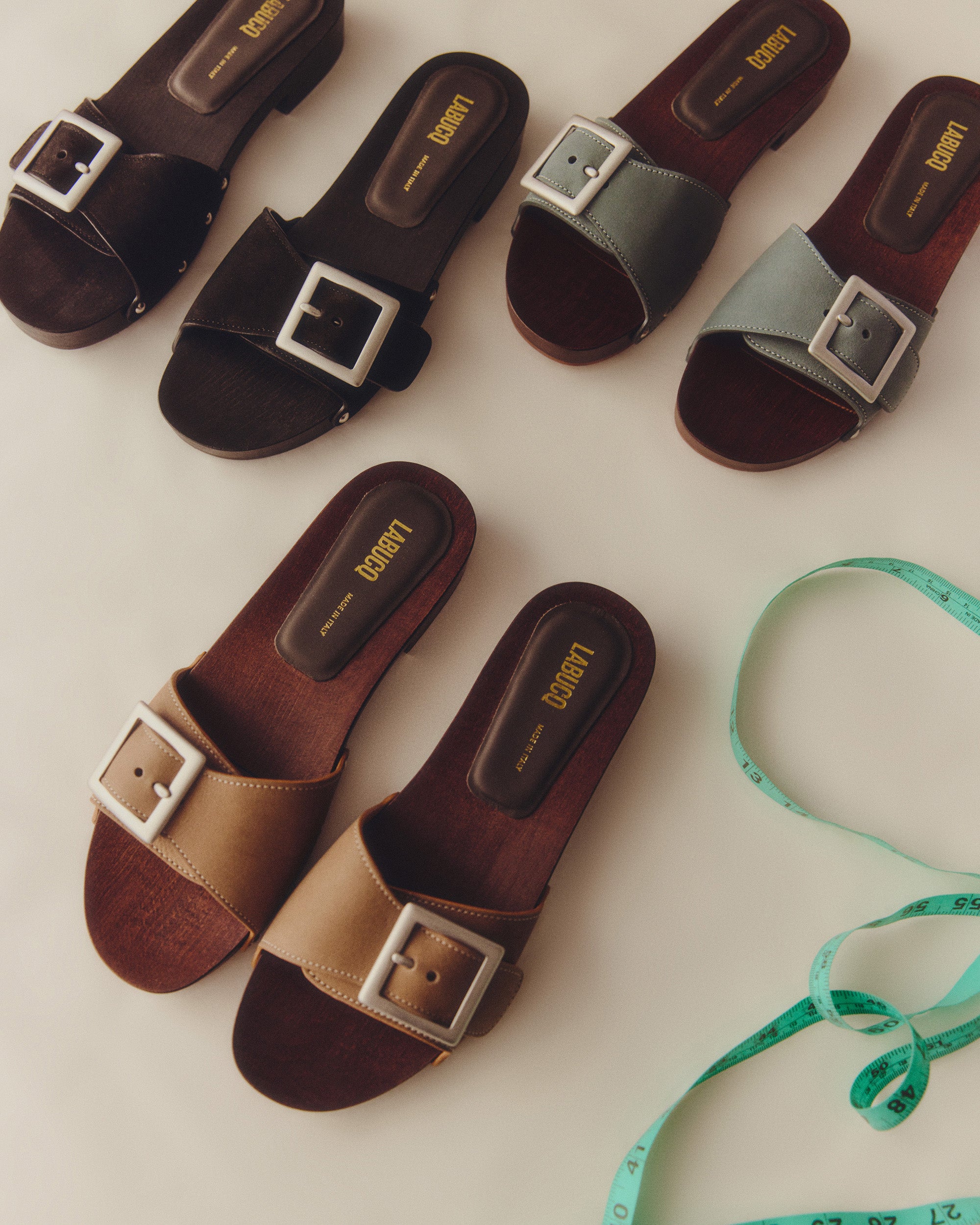 Hester Clog colors with measuring tape