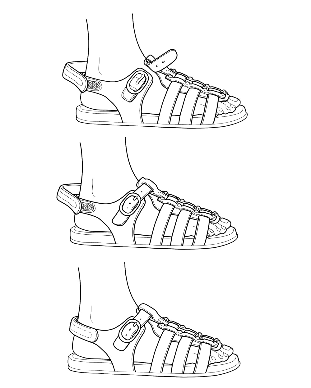 Adjustable fit illustration