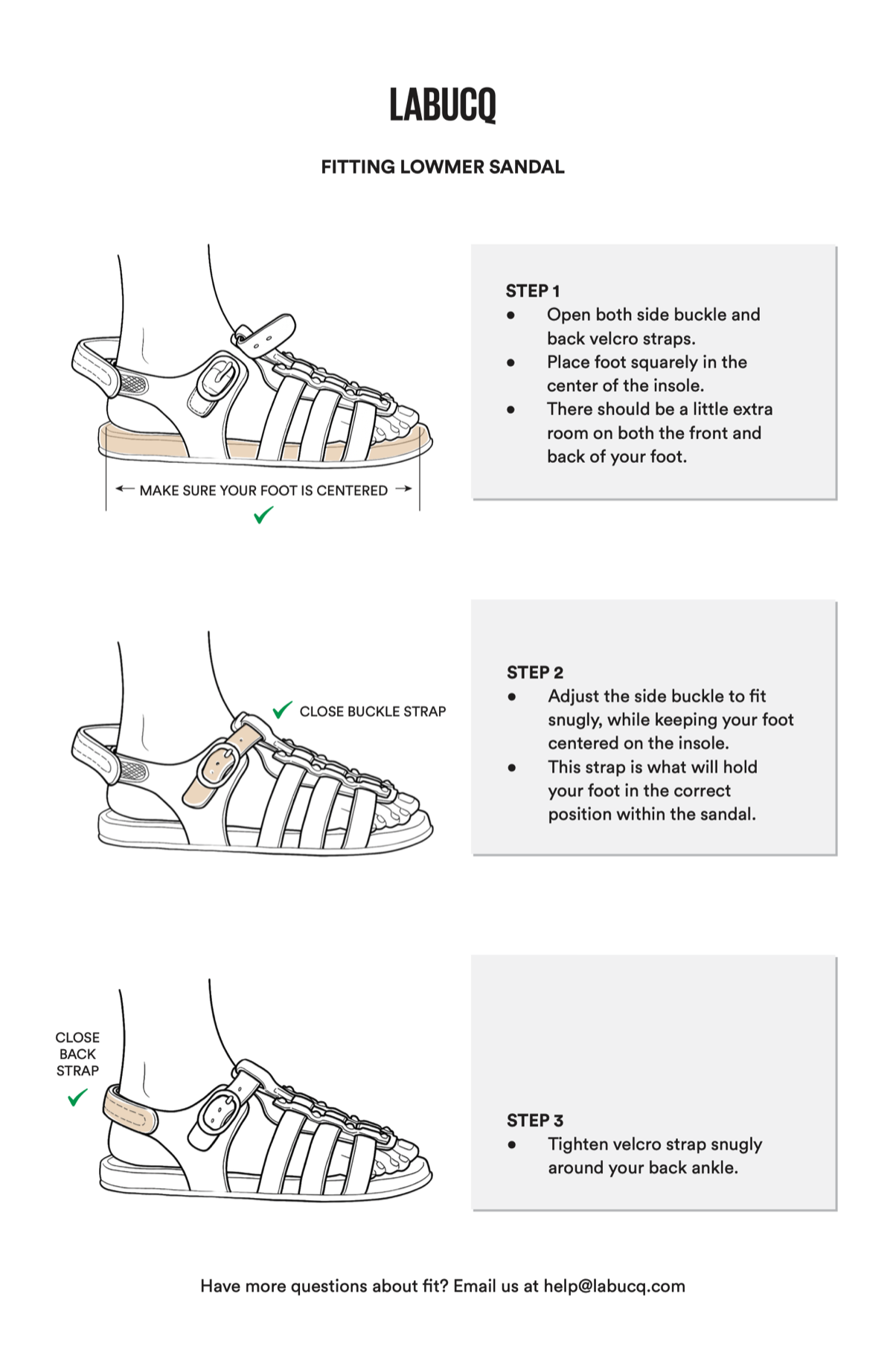 Fitting Lowmer Sandal